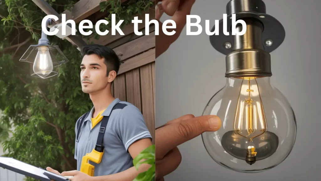 Outdoor light not working check bulb